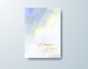 Fototapeta premium Cards with watercolor background. Design for your cover, date, postcard, banner, logo.