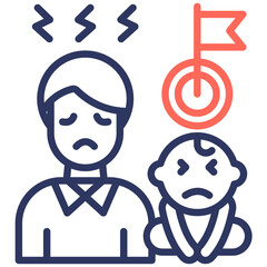 Parenting Challenges line color icon