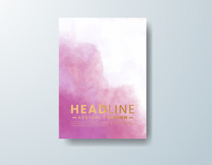 Cards with watercolor background. Design for your cover, date, postcard, banner, logo.