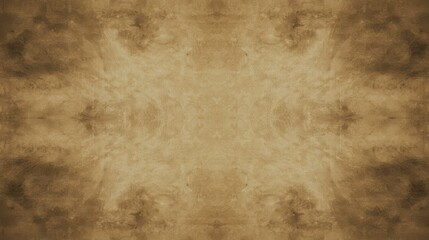 Obraz premium Perfectly Symmetrical Textured Old Parchment Paper against Blurred Muted Background Highlighting Historical Feel.
