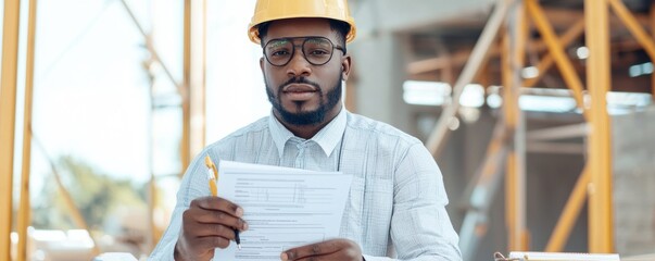 Investment property buyer reviewing loan collateral in a bank setting