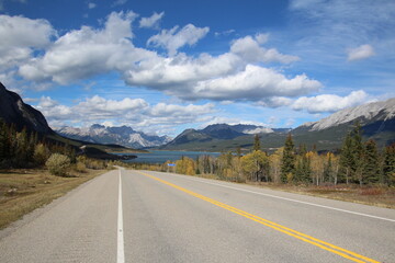 Highway To Lake Abraham, Nordegg, Alberta