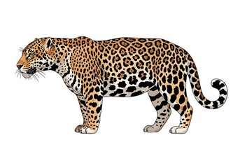 Jaguar Profile, Wildlife, Animal Portrait, Detailed, Realistic.