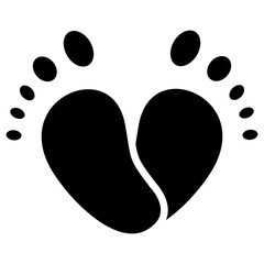 Baby Steps glyph icon