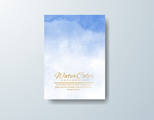 Fototapeta premium Cards with watercolor background. Design for your cover, date, postcard, banner, logo.
