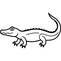 Obraz premium vector illustration of a crocodile