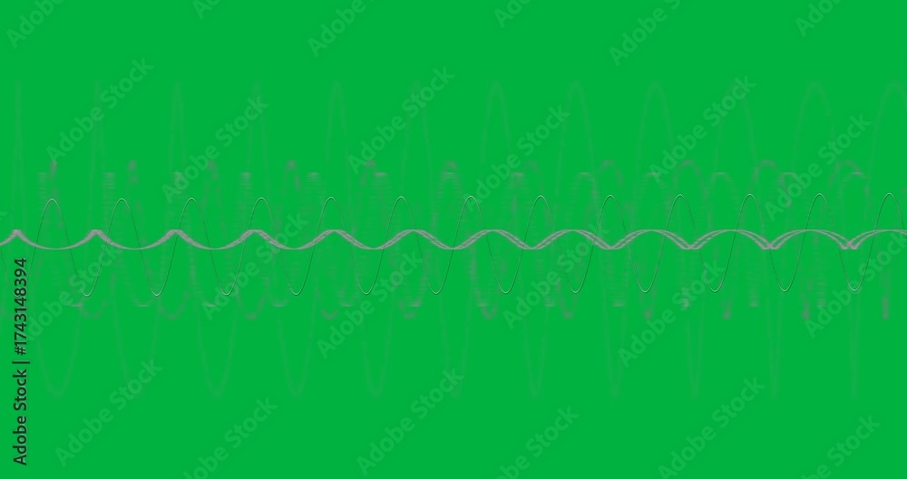 Wall mural animation of network of connections waving over transparent background