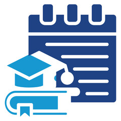 Academic Calendar glyph color icon