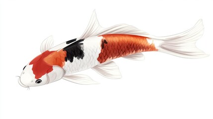 73.Elegant Koi Fish Illustration â€“ Peace and Prosperity Symbol