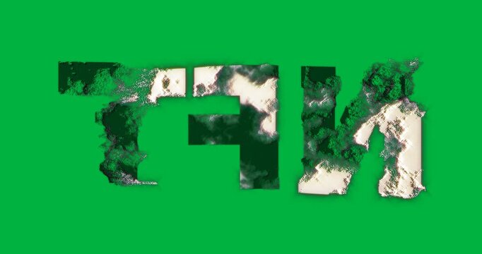Animation of nft hologram symbol spinning over transparent background