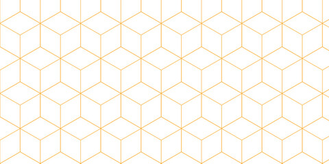 Futuristic hexagon pattern vector cube design. Cubic concept design abstract technology background.	