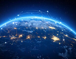 Global Network Connectivity - A Vision of Interconnectedness and Technological Advancement.