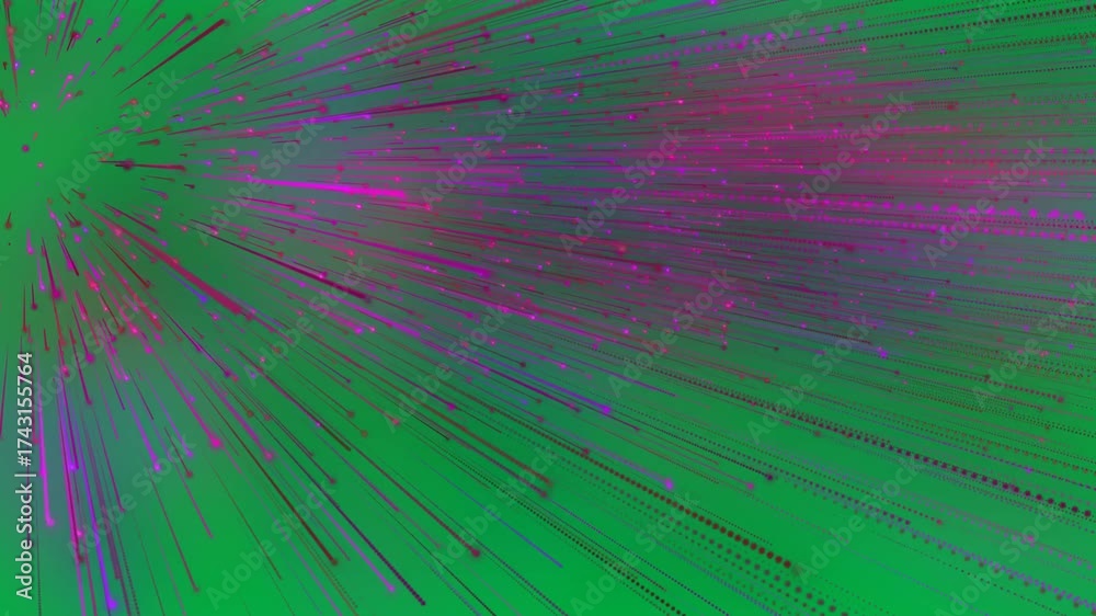 Canvas Prints animation of purple glowing light trails moving on transparent background