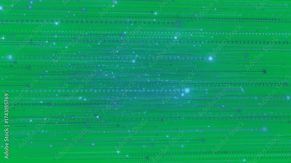 Wall mural animation of blue light trails moving on transparent background