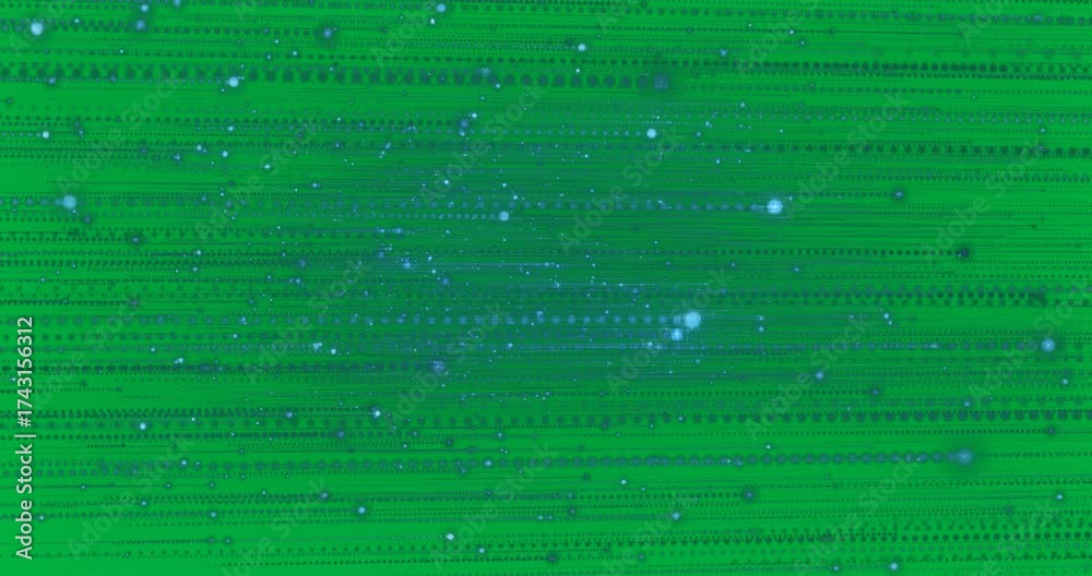 Wall mural animation of blue light trails moving on transparent background