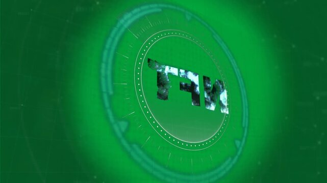 Animation of nft rotating in processing circle over clear background