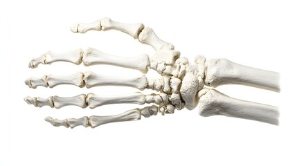 Skeleton Hand Isolated on White with Copy Space &ndash; Halloween Mockup Stock