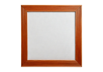 A white board with a wooden frame isolated on transparent or white background