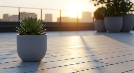 modern living room with plant