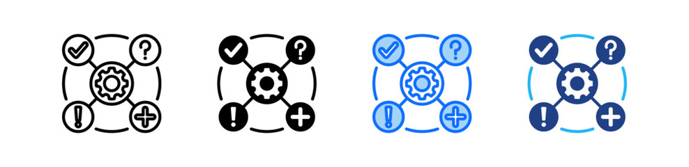 Risk Probability Icon Set Multiple Style Collection