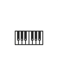 Obraz premium Piano Keys Minimalist Icon - Musical Instrument Keyboard Design.