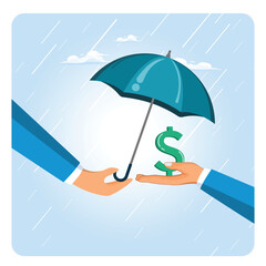 Income protection concept to protect investment profit.