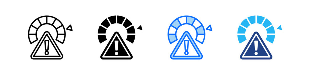 Emerging Risk Icon Set Multiple Style Collection