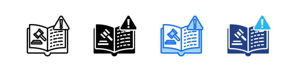 Regulatory Compliance Risk Icon Set Multiple Style Collection