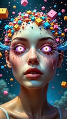 Artistic portrait creative design drawing