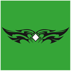 Ornamental Floral Design A classic black and white floral design element featuring elegant, curved leaves and intricate detailing. Perfect for use in decorative borders