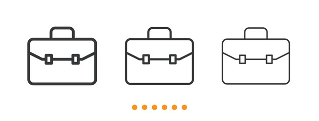 Briefcase icon. Thin line icon vector
