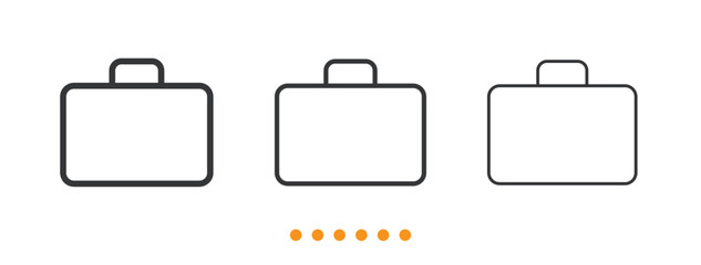 Briefcase icon. Thin line icon vector