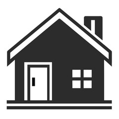 Modern home Silhouette vector icon