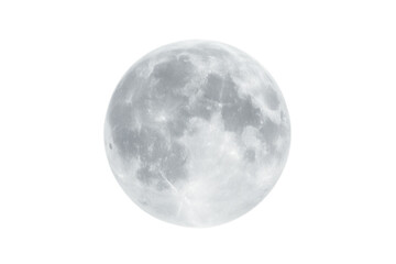 Naklejka premium Full moon illuminating dark night sky with craters