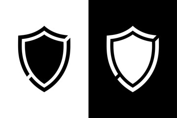 Simple Black Shield Vector Illustration. Protection, Security, and Verified Emblem Silhouette