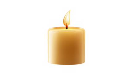 Candlelight symbolizes memory and love in a celebration, AI, PNG