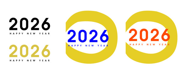 2026_HAPPY NEW YEAR_馬蹄モチーフ,ロゴ：午年,干支_横レイアウト｜2026_HAPPY NEW YEAR_Horseshoe,Year of the Horse,Zodiac,logo_Horizontal Layout