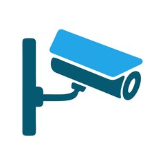 Surveillance camera icon vector security system for protection and safety