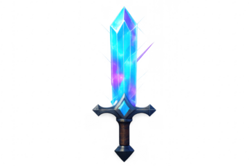 Crystal magic sword for fantasy rpg games