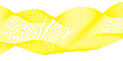 Glowing frequency futuristic energy sound waves technology concept background. Abstract background wave line in vector business texture. yellow line blend curve flow futuristic background.	
