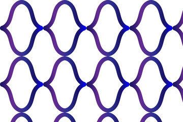 Seamless pattern with wavy lines isolated on transparent background