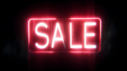 Neon sign that says Sale in red letters