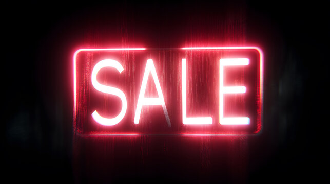 Neon sign that says Sale in red letters - Powered by Adobe