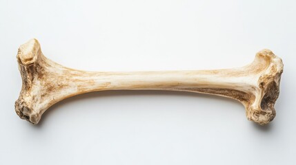 Bone displayed on a clean surface for study or examination in a natural science context