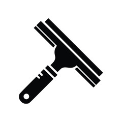 Window Glass Squeegee Solid Glyph Icon