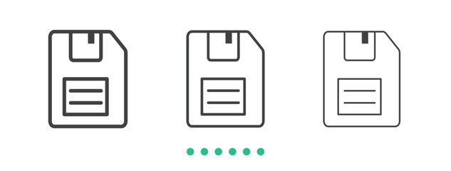 Save icon. Thin line icon vector