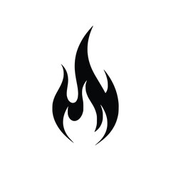 Simple Fire Flame Solid Glyph Icon
