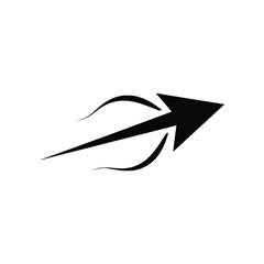 Dynamic Speed Arrow Forward Direction Logo