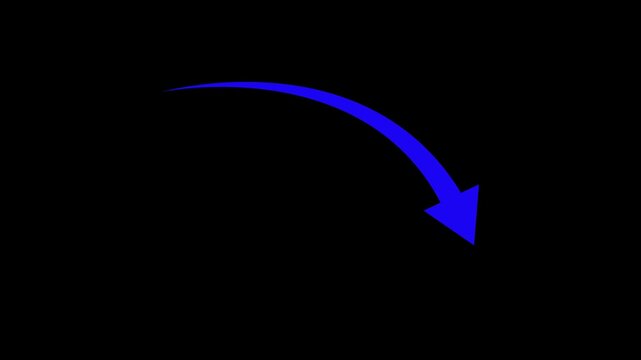 arrow down business graph icon animation. business chart concept. A neon down business graph icon displays a glowing, downward-sloping line or bar chart, symbolizing decline, loss, or negative trends.