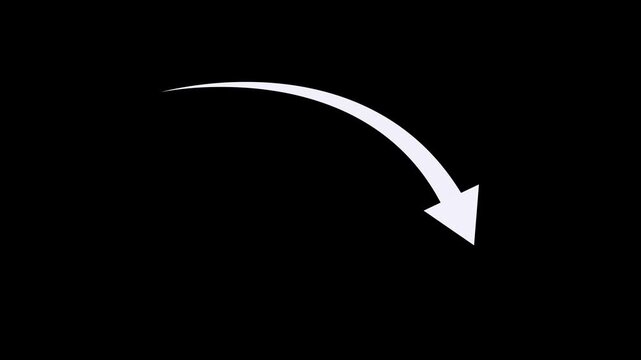 arrow down business graph icon animation. business chart concept. A neon down business graph icon displays a glowing, downward-sloping line or bar chart, symbolizing decline, loss, or negative trends.